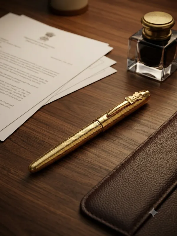 Montblank_Ashoka_Emblem_Guilloche_Textured_Executive_Pen_Gold