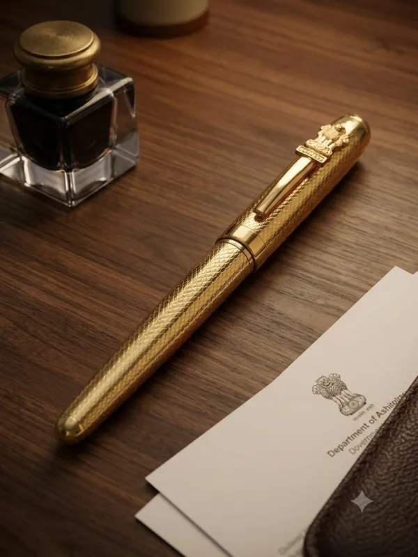 Montblank_Ashoka_Emblem_Guilloche_Textured_Executive_Pen_Gold
