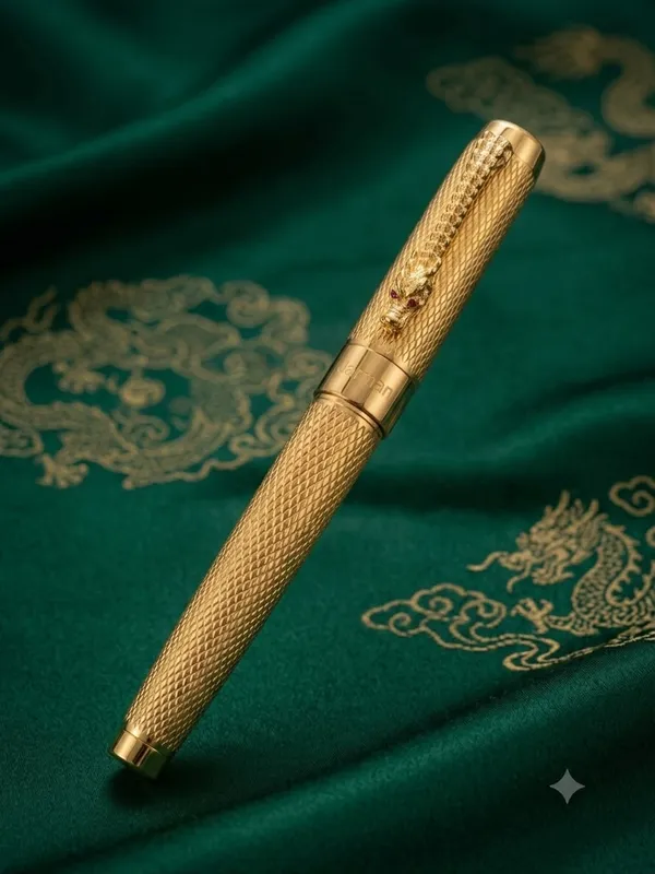 Montblank_Gold_Dragon_Sculpt_Ruby_Eye_Steel_Ball_Pen