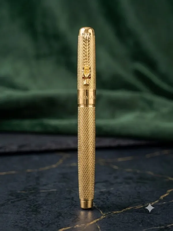 Montblank_Gold_Dragon_Sculpt_Ruby_Eye_Steel_Ball_Pen