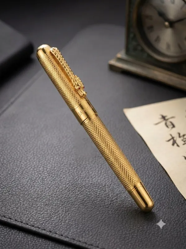 Montblank_Gold_Dragon_Sculpt_Ruby_Eye_Steel_Ball_Pen