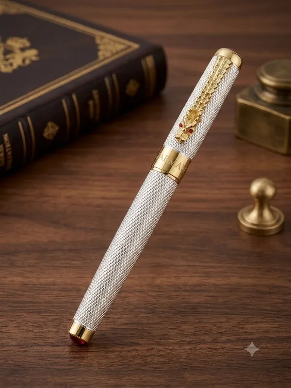Montblank_Silver_Dragon_Sculpt_Brass_Ball_Pen