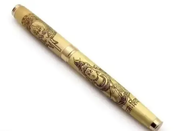 Montblank_Mahadev_Om_Namah_Shivaya_Etched_Brass_Pen_Gold