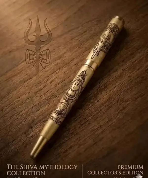 Montblank_Mahadev_Om_Namah_Shivaya_Etched_Brass_Pen_Gold