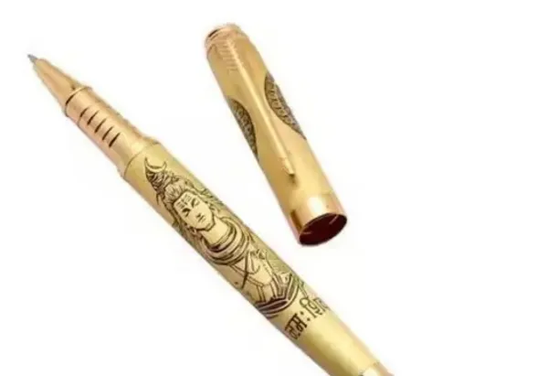 Montblank_Mahadev_Om_Namah_Shivaya_Etched_Brass_Pen_Gold