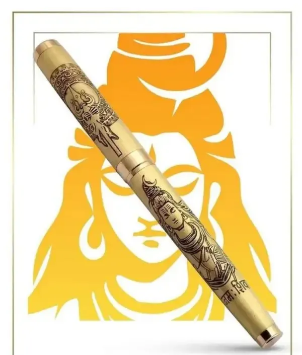 Montblank_Mahadev_Om_Namah_Shivaya_Etched_Brass_Pen_Gold