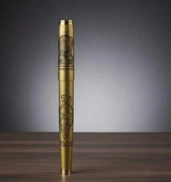 Montblank_I_Love_India_Satyamev_Jayate_Gold_Brass_Ball_Pen