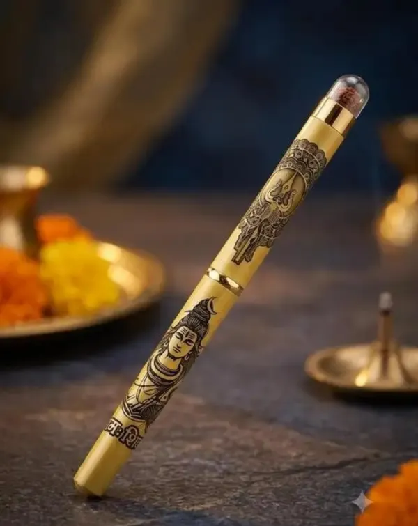 Montblank_Rudraksh_Mahadev_Shiva_Inspired_Brass_Pen_Gold