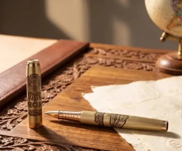 Montblank_Sansad_Ashoka_Emblem_Gold_Brass_Ball_Pen