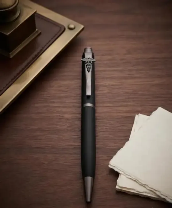 Montblank_Matte_Black_Medical_Theme_Brass_Ball_Pen