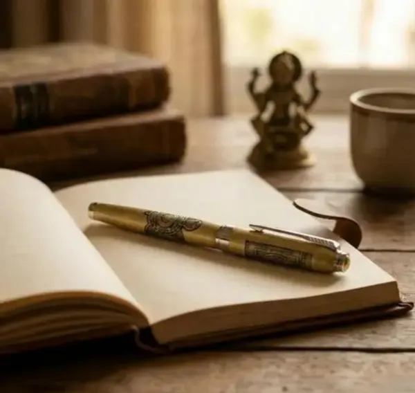 Montblank_Kachua_Yantra_Tortoise_Engraved_Gold_Brass_Ball_Pen