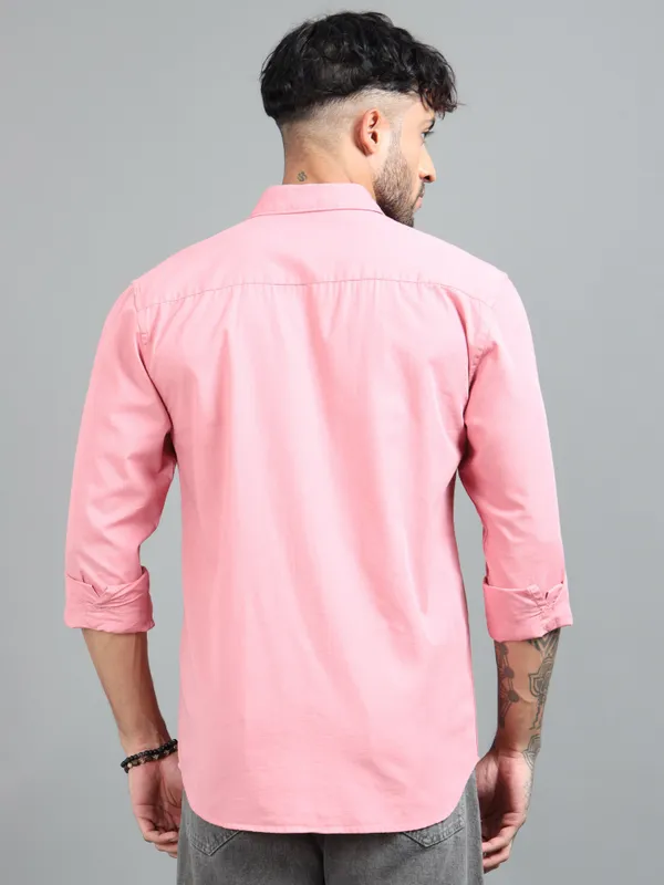 Tom_Mackler_Men_Solid_Casual_Pink_Shirt
