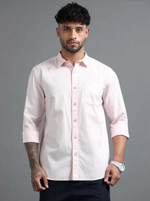 Tom_Mackler_Men_Solid_Casual_Pink_Shirt