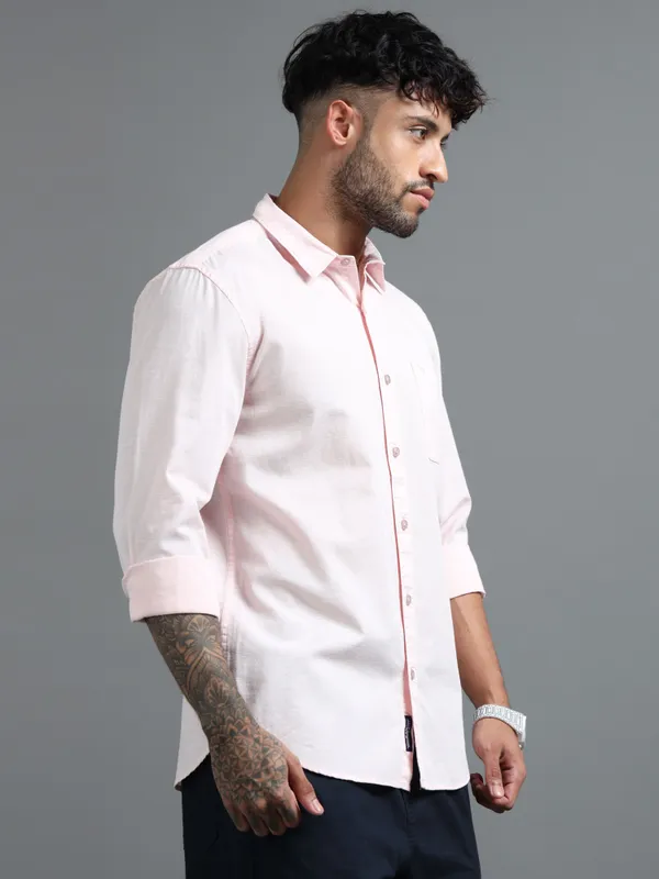 Tom_Mackler_Men_Solid_Casual_Pink_Shirt