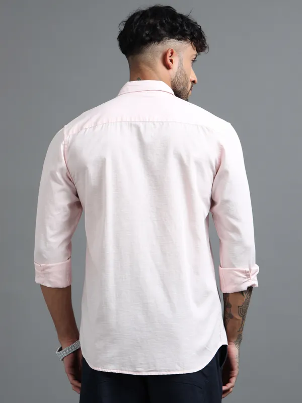 Tom_Mackler_Men_Solid_Casual_Pink_Shirt