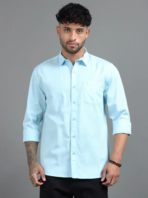 Tom_Mackler_Men_Solid_Casual_Light_Blue_Shirt