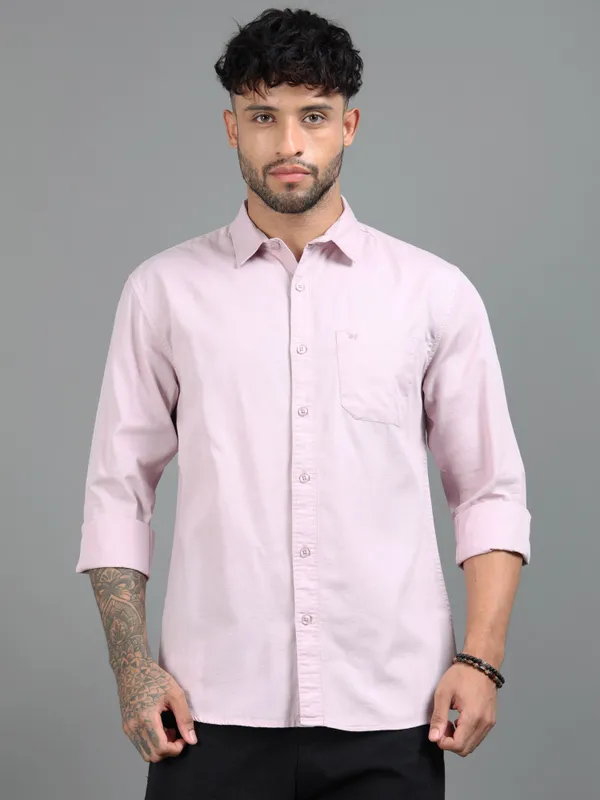 Tom_Mackler_Men_Solid_Casual_Pink_Shirt