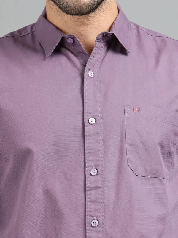 Tom_Mackler_Men_Solid_Casual_Purple_Shirt