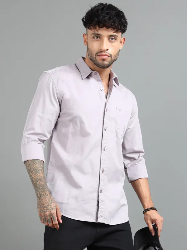 Tom_Mackler_Men_Solid_Casual_Purple_Shirt