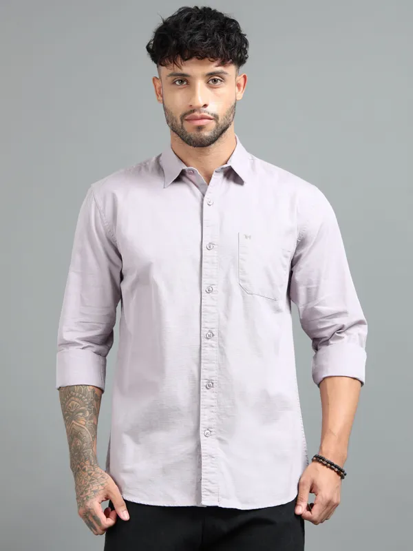 Tom_Mackler_Men_Solid_Casual_Purple_Shirt