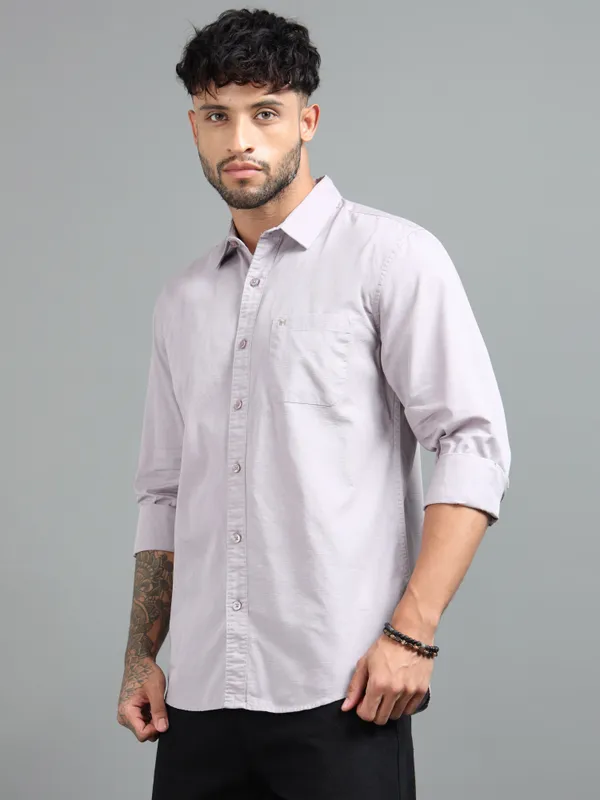 Tom_Mackler_Men_Solid_Casual_Purple_Shirt