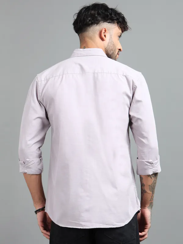 Tom_Mackler_Men_Solid_Casual_Purple_Shirt
