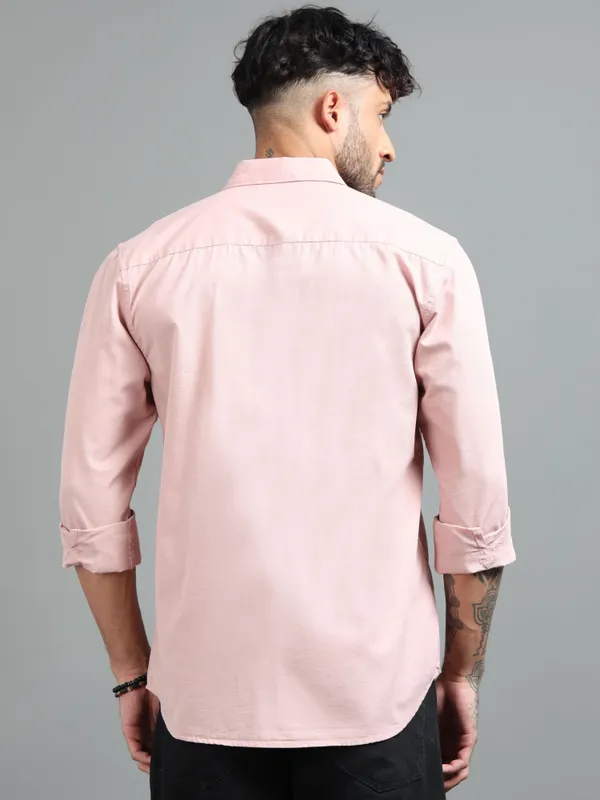 Tom_Mackler_Men_Solid_Casual_Cream_Shirt