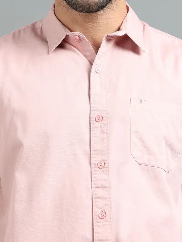 Tom_Mackler_Men_Solid_Casual_Cream_Shirt