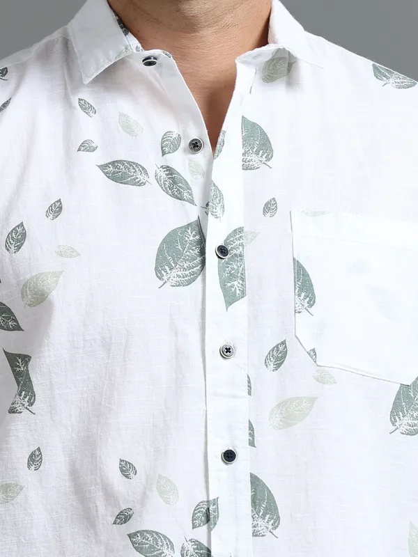 Tom_Mackler_Men_Printed_Casual_White,_Light_Green_Shirt