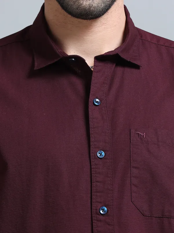 Tom_Mackler_Men_Solid_Casual_Brown_Shirt