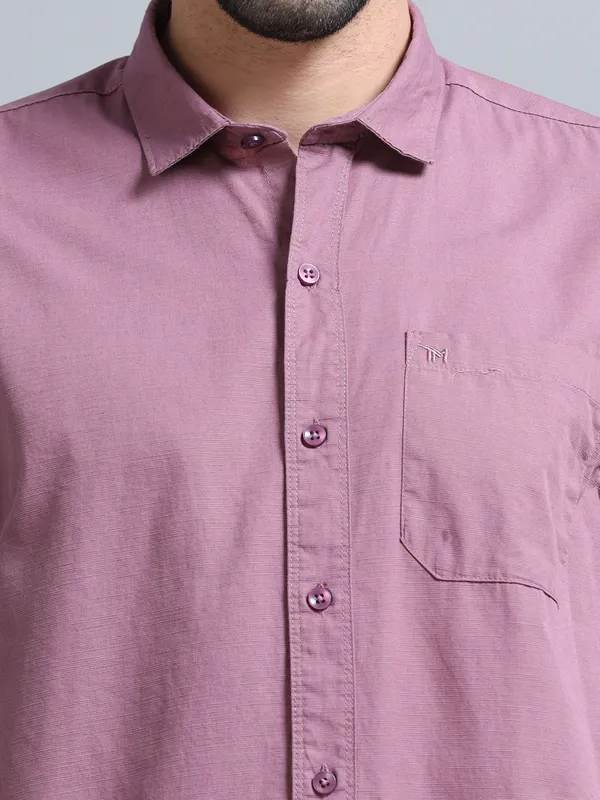 Tom_Mackler_Men_Solid_Casual_Purple_Shirt