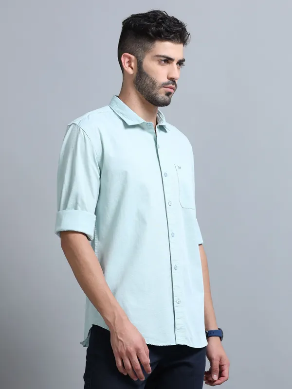 Tom_Mackler_Men_Solid_Casual_Light_Blue_Shirt