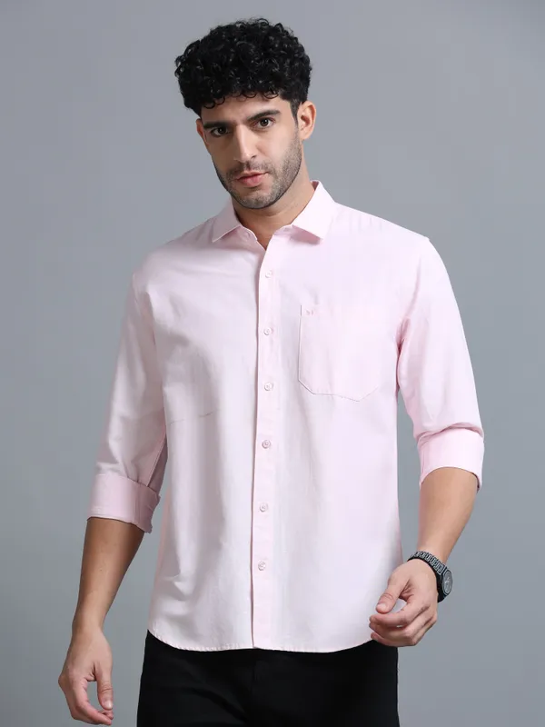 Tom_Mackler_Men_Solid_Casual_Pink_Shirt