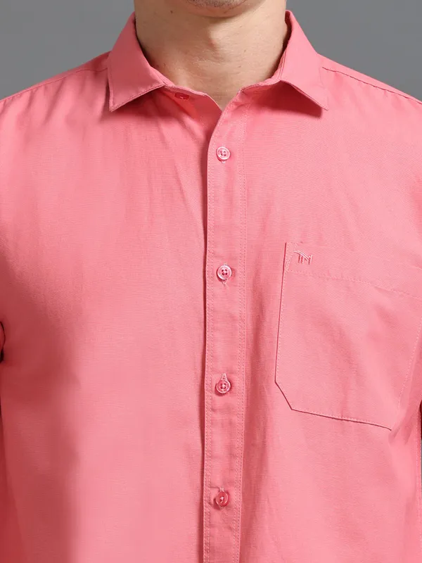Tom_Mackler_Men_Solid_Casual_Pink_Shirt