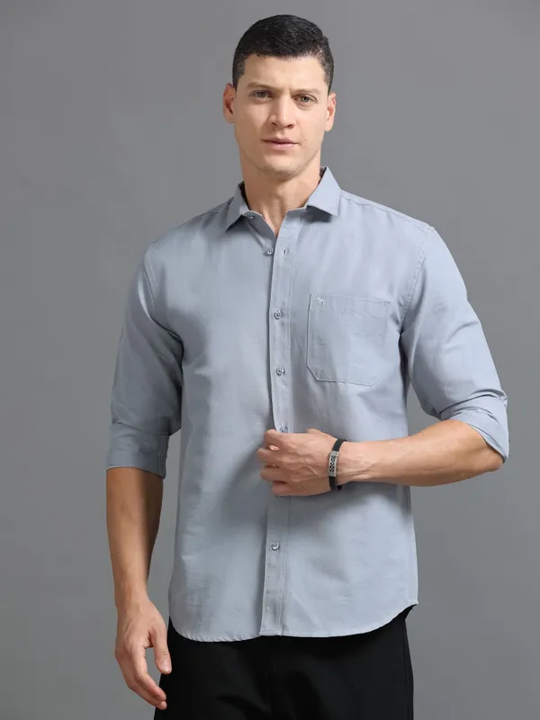 Tom_Mackler_Men_Solid_Casual_Grey_Shirt
