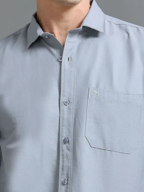 Tom_Mackler_Men_Solid_Casual_Grey_Shirt