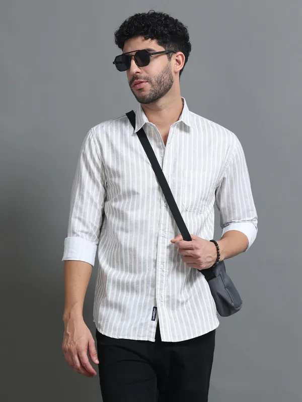 Tom_Mackler_Men_Striped_Casual_Grey_Shirt