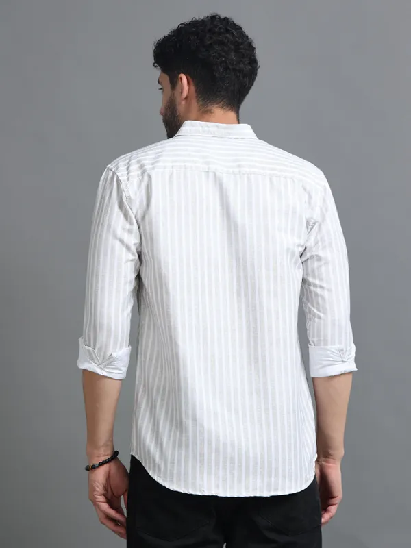 Tom_Mackler_Men_Striped_Casual_Grey_Shirt