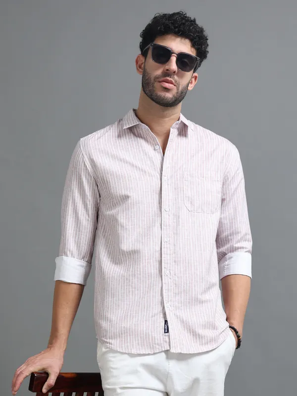 Tom_Mackler_Men_Striped_Casual_Pink_Shirt
