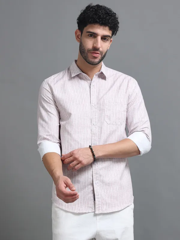 Tom_Mackler_Men_Striped_Casual_Pink_Shirt