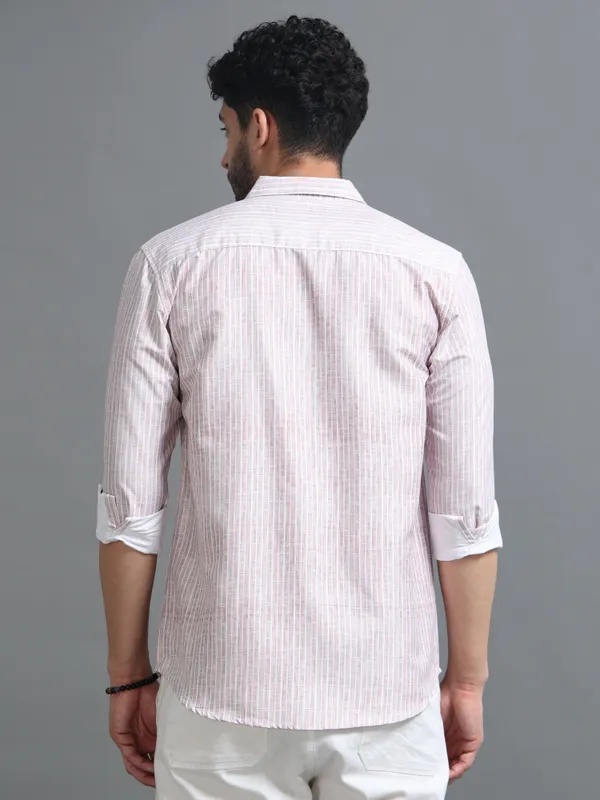 Tom_Mackler_Men_Striped_Casual_Pink_Shirt