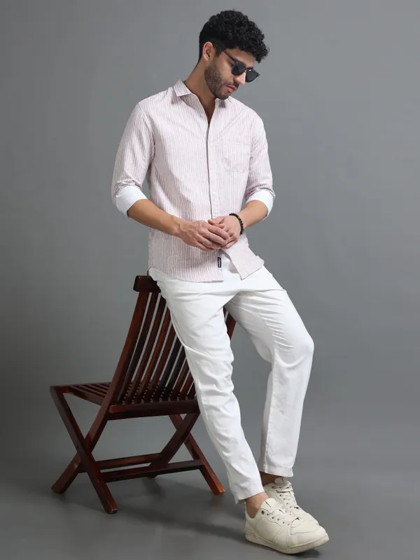 Tom_Mackler_Men_Striped_Casual_Pink_Shirt