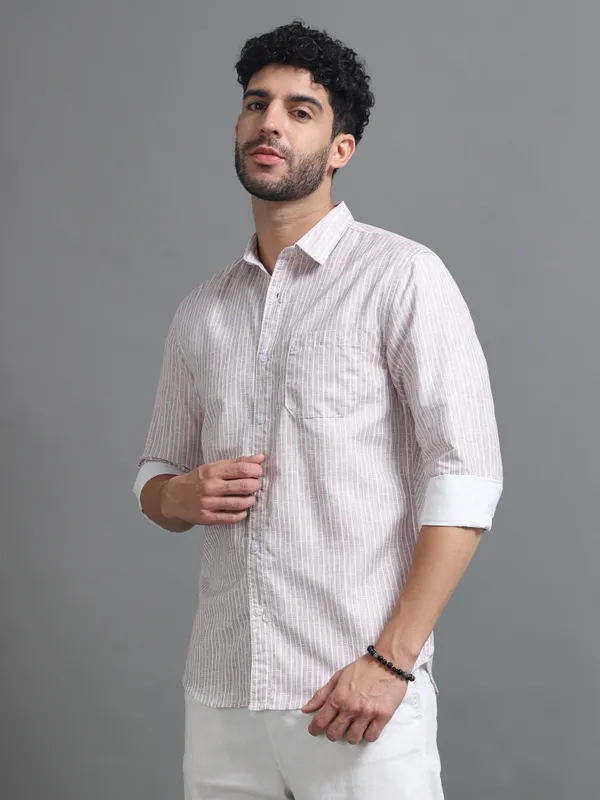 Tom_Mackler_Men_Striped_Casual_Pink_Shirt