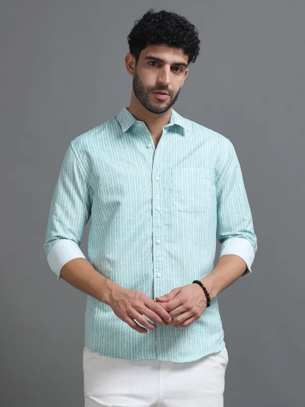 Tom_Mackler_Men_Striped_Casual_Light_Blue_Shirt