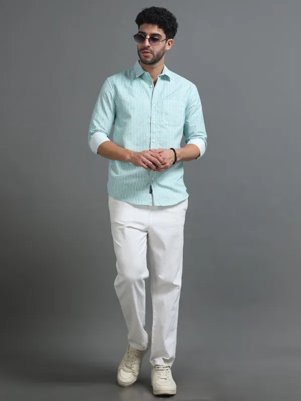 Tom_Mackler_Men_Striped_Casual_Light_Blue_Shirt