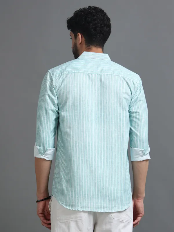 Tom_Mackler_Men_Striped_Casual_Light_Blue_Shirt