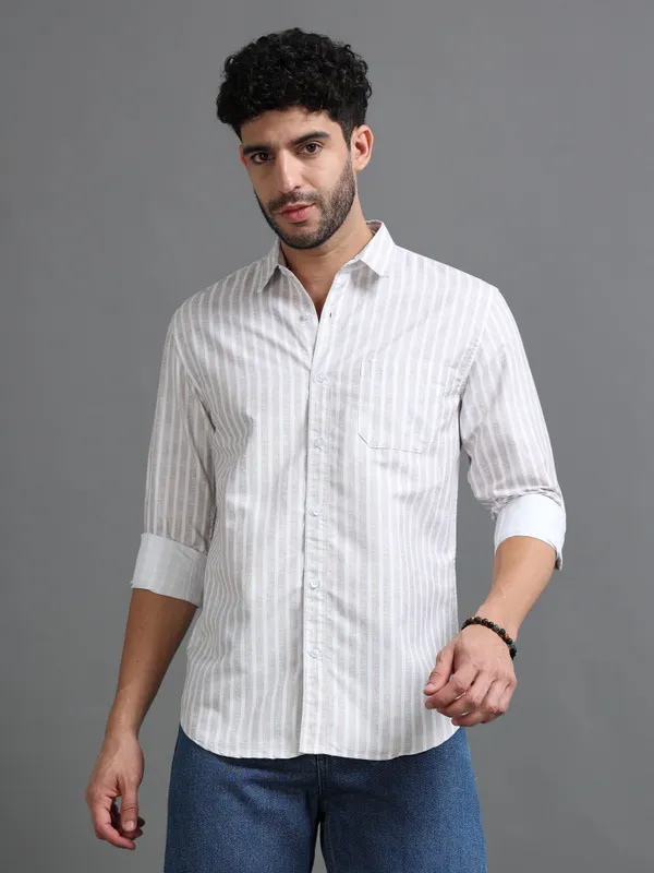Tom_Mackler_Men_Striped_Casual_White,_Red_Shirt