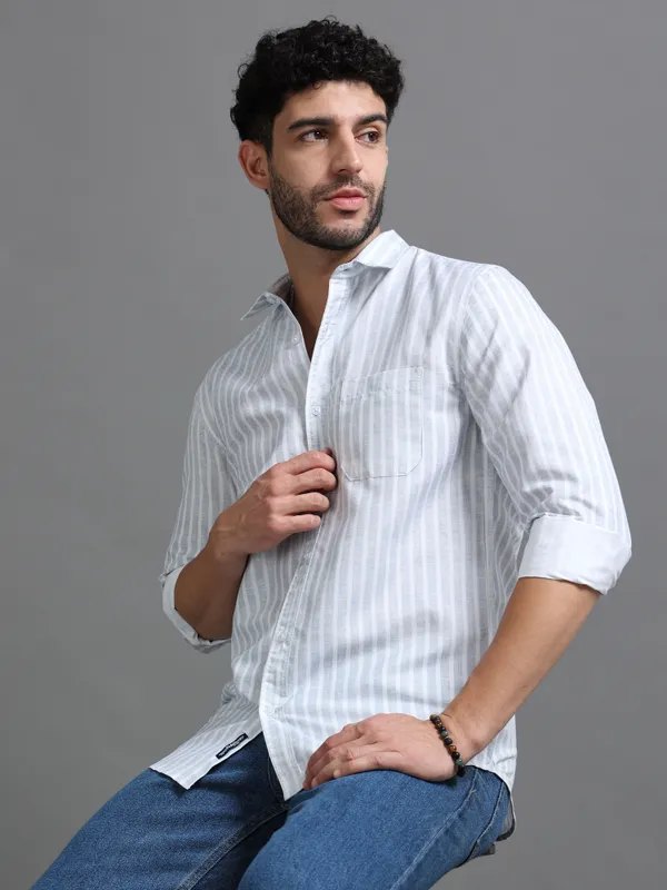Tom_Mackler_Men_Striped_Casual_White,_Light_Blue_Shirt