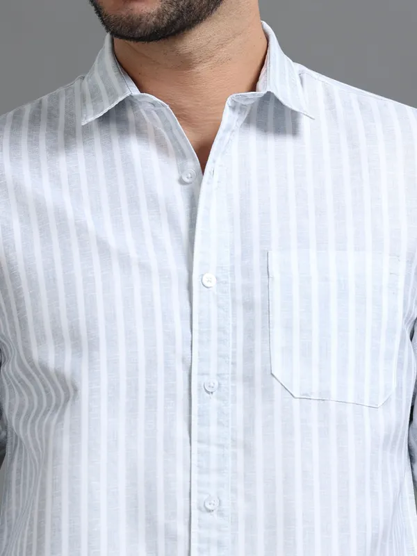 Tom_Mackler_Men_Striped_Casual_White,_Light_Blue_Shirt