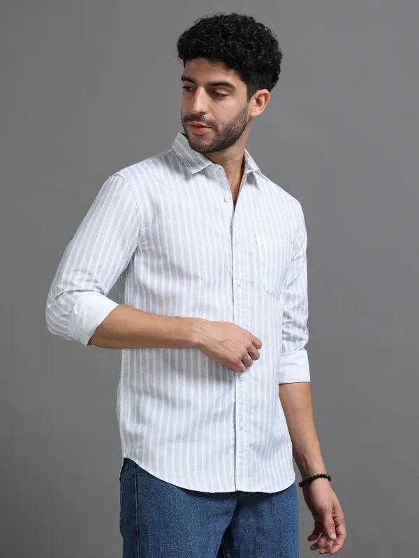 Tom_Mackler_Men_Striped_Casual_White,_Light_Blue_Shirt